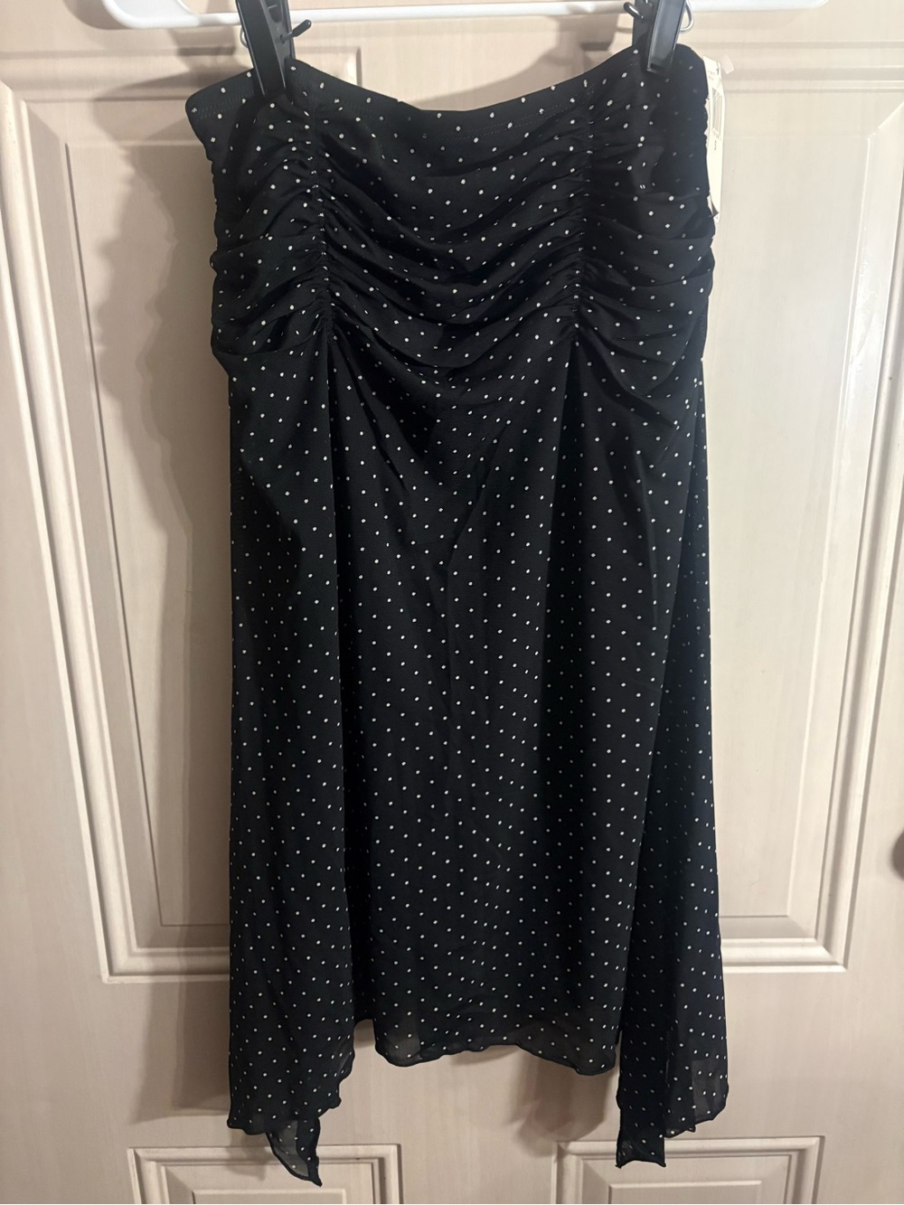 Max Studio Black White Polka Dot Skirt Women’s SMALL Y2K USA Whimsy Preppy